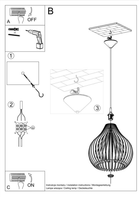 Lampa wisząca APRILLA Lampa wisząca APRILLA