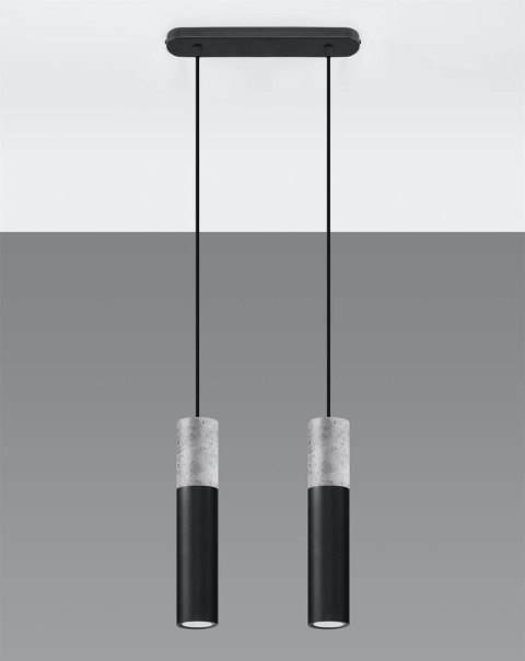 Lampa wisząca BORGIO 2 czarny Lampa wisząca BORGIO 2 czarny