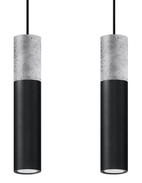 Lampa wisząca BORGIO 2 czarny Lampa wisząca BORGIO 2 czarny