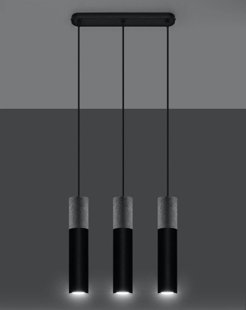 Lampa wisząca BORGIO 3L czarny Lampa wisząca BORGIO 3L czarny