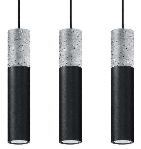 Lampa wisząca BORGIO 3L czarny Lampa wisząca BORGIO 3L czarny