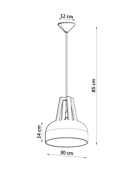 Lampa wisząca CASCO biała/naturalne drewno Lampa wisząca CASCO biała/naturalne drewno