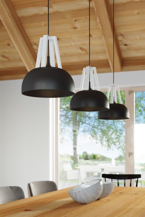 Lampa wisząca CASCO czarna/biała Lampa wisząca CASCO czarna/biała