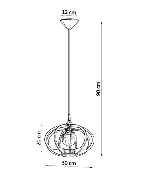 Lampa wisząca MANDELINO naturalne drewno Lampa wisząca MANDELINO naturalne drewno