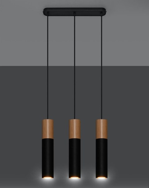 Lampa wisząca PABLO 3L czarna Lampa wisząca PABLO 3L czarna