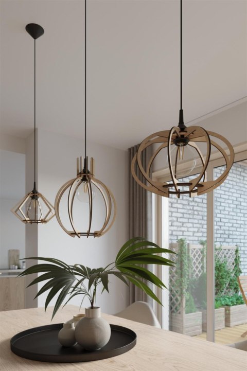 Lampa wisząca POMPELMO naturalne drewno Lampa wisząca POMPELMO naturalne drewno