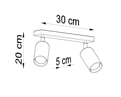 Plafon BERG 2 naturalne drewno Plafon BERG 2 naturalne drewno