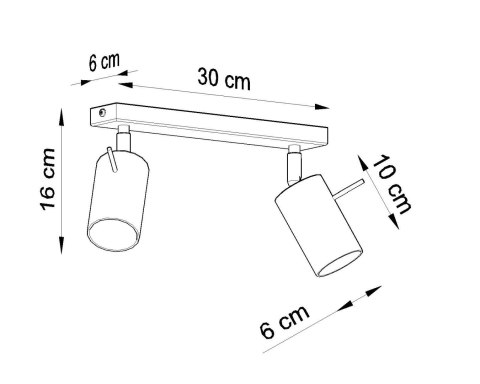 Plafon RING 2 czarny Plafon RING 2 czarny