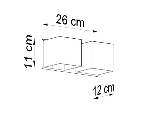 Kinkiet QUAD 2 czarny Kinkiet QUAD 2 czarny