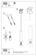 Lampa wisząca LAGOS 1 czarny