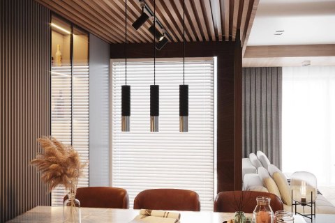 Lampa wisząca LOOPEZ 1 czarny/chrom Lampa wisząca LOOPEZ 1 czarny/chrom