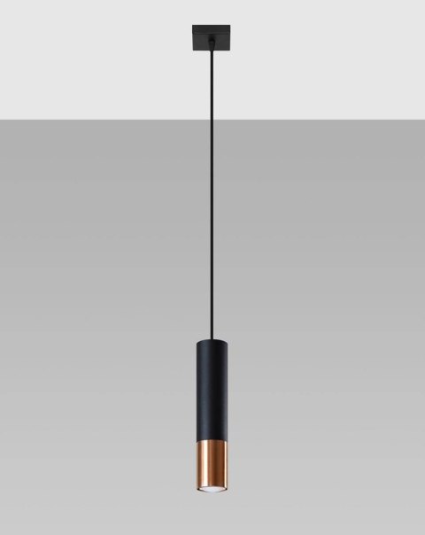 Lampa wisząca LOOPEZ 1 czarny/miedź Lampa wisząca LOOPEZ 1 czarny/miedź