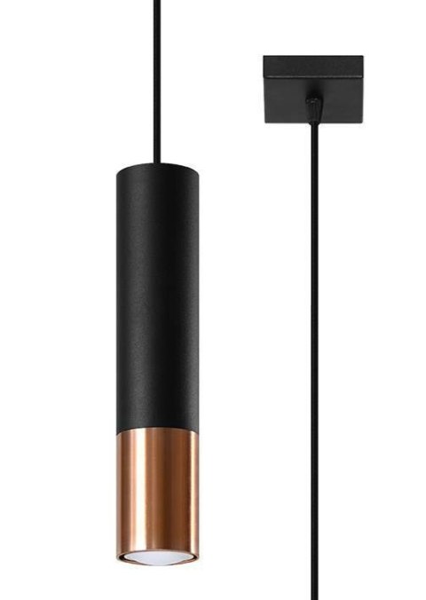 Lampa wisząca LOOPEZ 1 czarny/miedź Lampa wisząca LOOPEZ 1 czarny/miedź