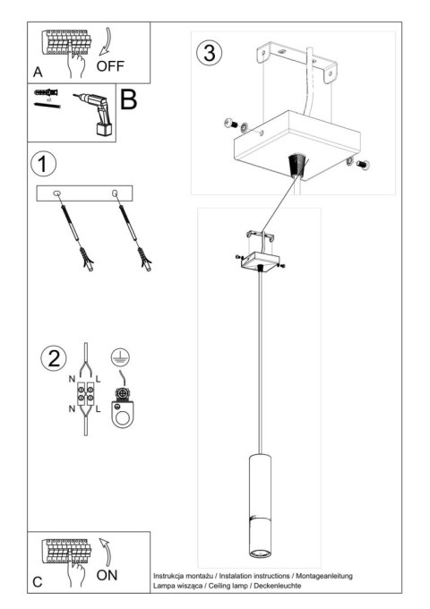 Lampa wisząca LOOPEZ 1 czarny/miedź Lampa wisząca LOOPEZ 1 czarny/miedź