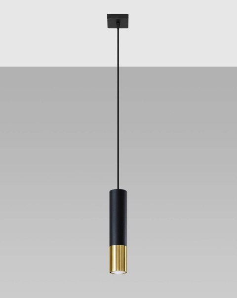 Lampa wisząca LOOPEZ 1 czarny/złoty Lampa wisząca LOOPEZ 1 czarny/złoty