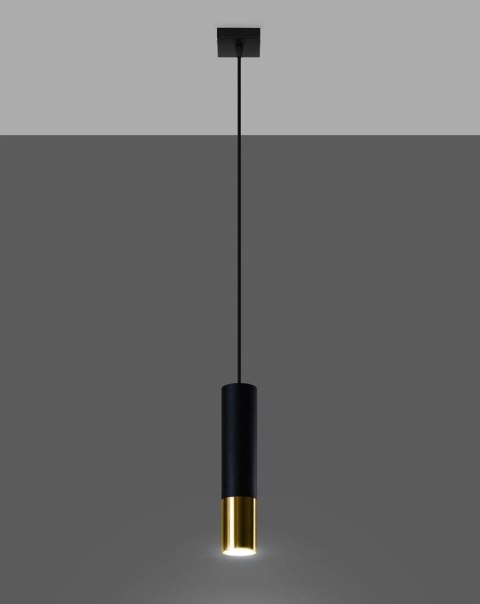 Lampa wisząca LOOPEZ 1 czarny/złoty Lampa wisząca LOOPEZ 1 czarny/złoty