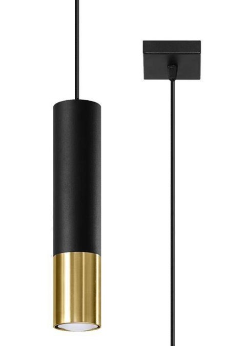 Lampa wisząca LOOPEZ 1 czarny/złoty Lampa wisząca LOOPEZ 1 czarny/złoty