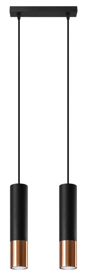 Lampa wisząca LOOPEZ 2 czarny/miedź Lampa wisząca LOOPEZ 2 czarny/miedź