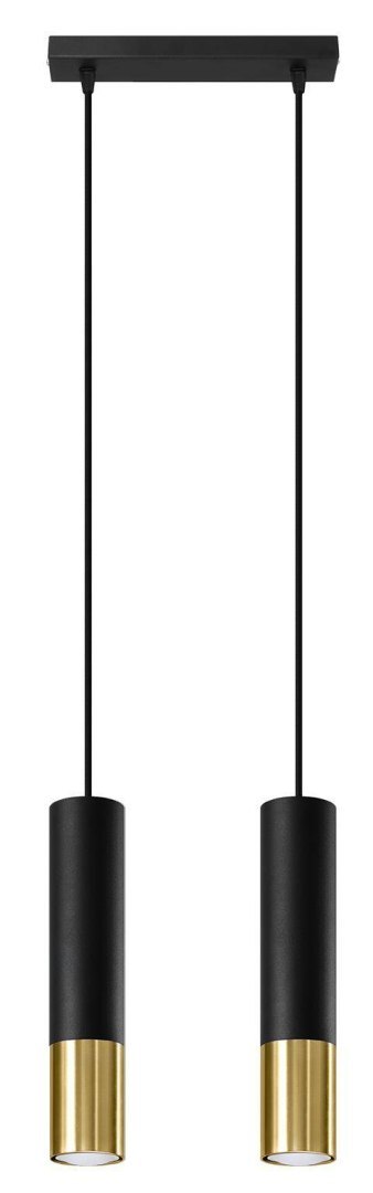 Lampa wisząca LOOPEZ 2 czarny/złoty Lampa wisząca LOOPEZ 2 czarny/złoty