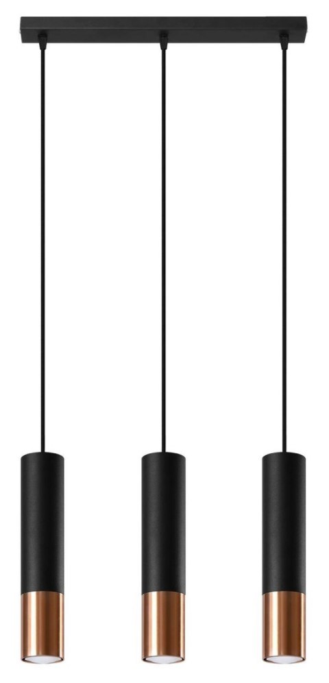 Lampa wisząca LOOPEZ 3L czarny/miedź Lampa wisząca LOOPEZ 3L czarny/miedź