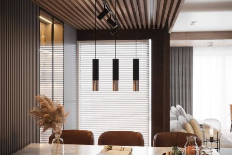 Lampa wisząca LOOPEZ 3L czarny/miedź Lampa wisząca LOOPEZ 3L czarny/miedź