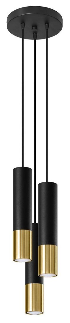 Lampa wisząca LOOPEZ 3P czarny/złoty Lampa wisząca LOOPEZ 3P czarny/złoty