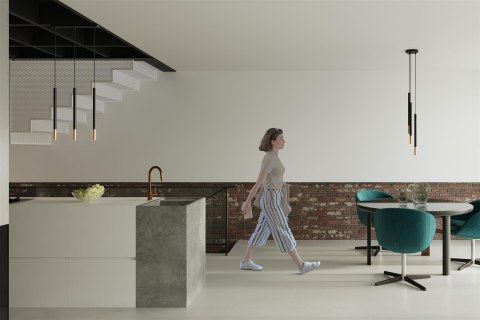 Lampa wisząca MOZAICA 1 czarny/miedź Lampa wisząca MOZAICA 1 czarny/miedź