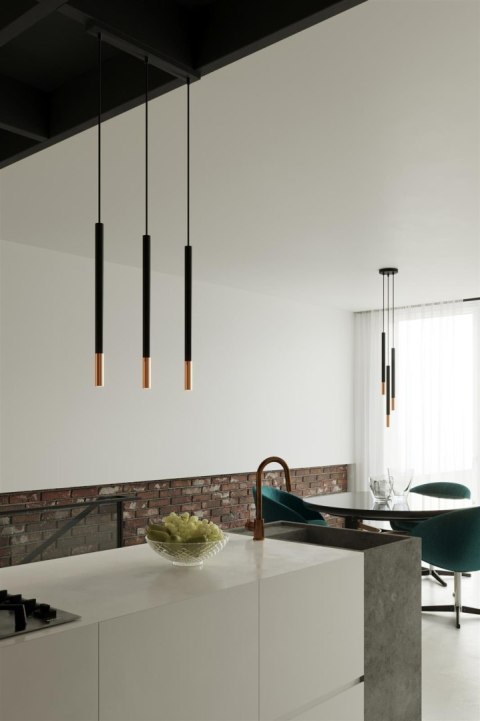 Lampa wisząca MOZAICA 1 czarny/miedź Lampa wisząca MOZAICA 1 czarny/miedź