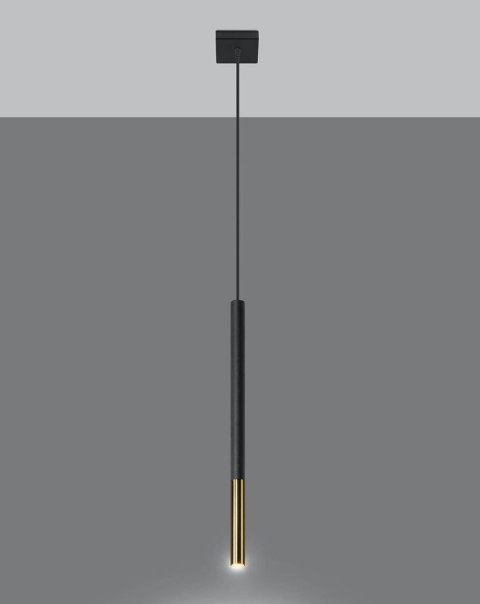 Lampa wisząca MOZAICA 1 czarny/złoto Lampa wisząca MOZAICA 1 czarny/złoto