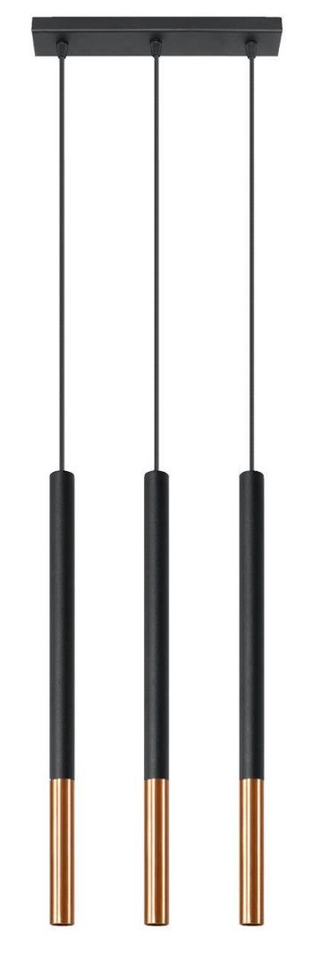 Lampa wisząca MOZAICA 3L czarny/miedź Lampa wisząca MOZAICA 3L czarny/miedź