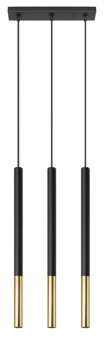 Lampa wisząca MOZAICA 3L czarny/złoto Lampa wisząca MOZAICA 3L czarny/złoto