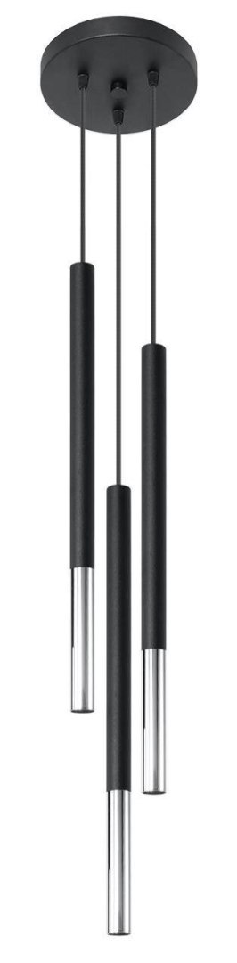 Lampa wisząca MOZAICA 3P czarny/chrom Lampa wisząca MOZAICA 3P czarny/chrom