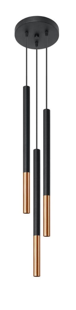 Lampa wisząca MOZAICA 3P czarny/miedź Lampa wisząca MOZAICA 3P czarny/miedź