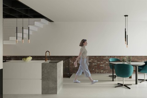 Lampa wisząca MOZAICA 3P czarny/miedź Lampa wisząca MOZAICA 3P czarny/miedź