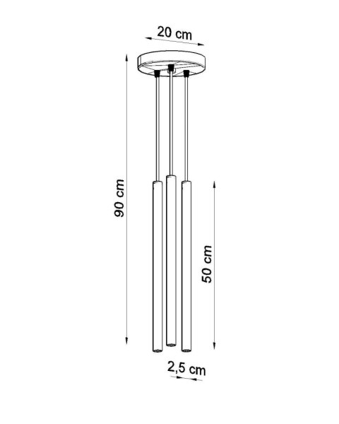 Lampa wisząca PASTELO 3P biała Lampa wisząca PASTELO 3P biała