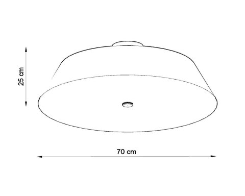 Plafon VEGA 70 czarny Plafon VEGA 70 czarny