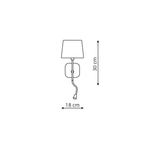 Kinkiet Marbella 1xE14 czarna LP-332/1W BK Kinkiet Marbella 1xE14 czarna LP-332/1W BK