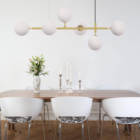 Lampa wisząca Alisa 6xE14 złota/biała LP-005/6P WH Lampa wisząca Alisa 6xE14 złota/biała LP-005/6P WH