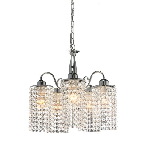 Lampa wisząca BRIGHT STAR 5xE27 srebrna/transparentna LP-812/5P Lampa wisząca BRIGHT STAR 5xE27 srebrna/transparentna LP-812/5P