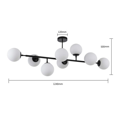 Lampa wisząca Dorado 8xE14 czarna LP-002/8P BK Lampa wisząca Dorado 8xE14 czarna LP-002/8P BK