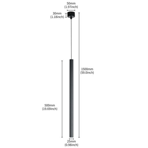 Lampa wisząca Lungo 1xG9 LP-894/1P BK Lampa wisząca Lungo 1xG9 LP-894/1P BK