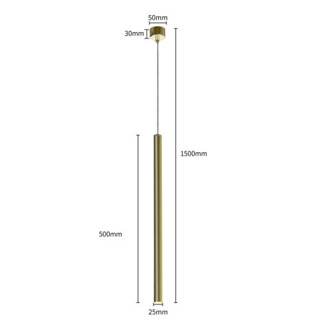 Lampa wisząca Lungo 1xG9 złota LP-894/1P GD Lampa wisząca Lungo 1xG9 złota LP-894/1P GD