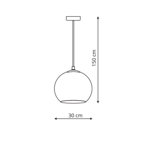 Lampa wisząca RAME 1xE27 miedziana LP-2014/1P duża Lampa wisząca RAME 1xE27 miedziana LP-2014/1P duża