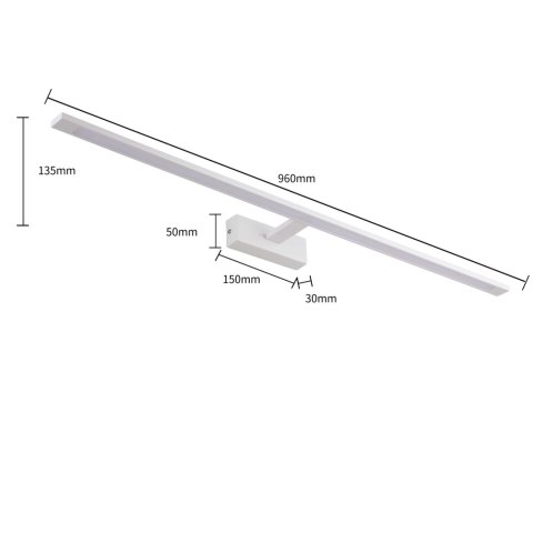 Kinkiet Isla XXL 4000K 1xLED biały IP44 GS-LWB-32W WH Kinkiet Isla XXL 4000K 1xLED biały IP44 GS-LWB-32W WH