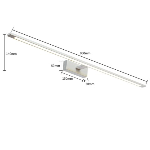 Kinkiet Isla XXL 4000K 1xLED chrom IP44 GS-LWB-32W CH Kinkiet Isla XXL 4000K 1xLED chrom IP44 GS-LWB-32W CH