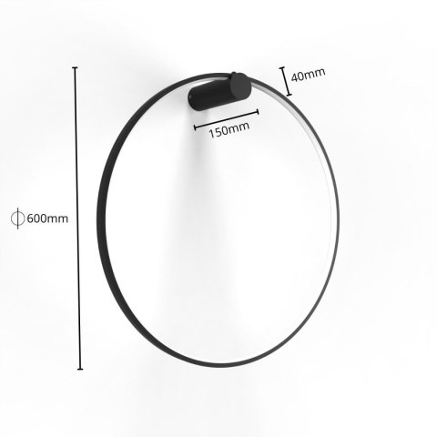 Kinkiet Mirror mały 1xLED czarny LP-999/1W S BK Kinkiet Mirror mały 1xLED czarny LP-999/1W S BK