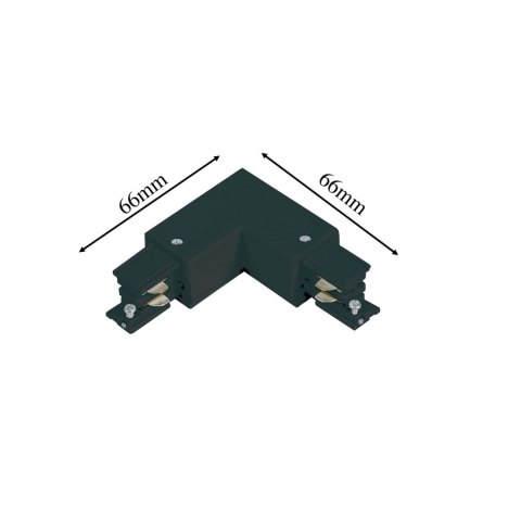 Łącznik L 3F prawy czarny LP-552/3F R BK Łącznik L 3F prawy czarny LP-552/3F R BK