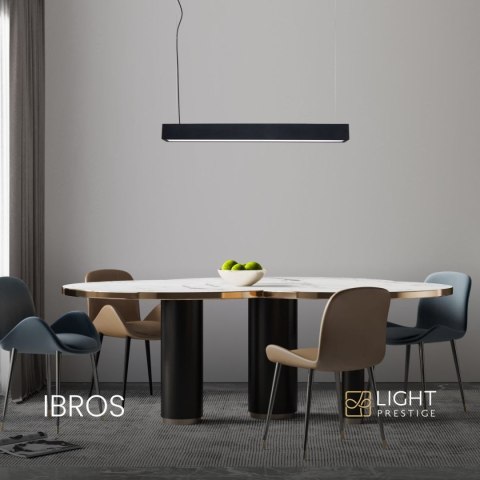 Lampa wisząca Ibros średnia 18W 4000K IP20 1xLED czarna LP-7001/1P 20 BK-63 18/4 Lampa wisząca Ibros średnia 18W 4000K IP20 1xLED czarna LP-7001/1P 20 BK-63 18/4