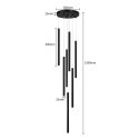 Lampa wisząca Lungo 7xG9 czarna LP-894/7P BK