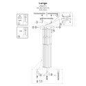 Lampa wisząca Lungo 7xG9 czarna LP-894/7P BK